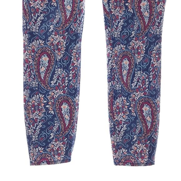 NYDJ For Chicos Floral Paisley Multicolor Skinny Ankle Liftxtuck Tech Jeans 6 - Picture 3 of 9